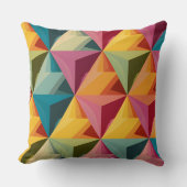 Fettiges geometrisches Dreiecksmuster Kissen (Vorderseite)