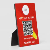 Fettiges Karmesinrotes Leder-Spotlight-QR-Code-Wif Fotoplatte (Seite)