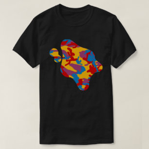 Fettiges Tarnmuster Farbklecks T-Shirt