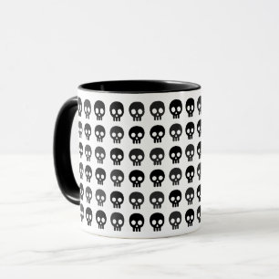 Fettiges Totenkopf-Raster Tasse