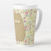 Fettkatze auf Cotattecore Folklorekunst Blume Milchtasse (Rechte Ecke)