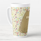 Fettkatze auf Cotattecore Folklorekunst Blume Milchtasse (Linke Ecke)