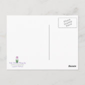 Fettkatze auf Zaun Postkarte (Rückseite)