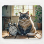 Fettkatze Gewartet von einer leeren Lebensmittelsc Mousepad (Vorne)