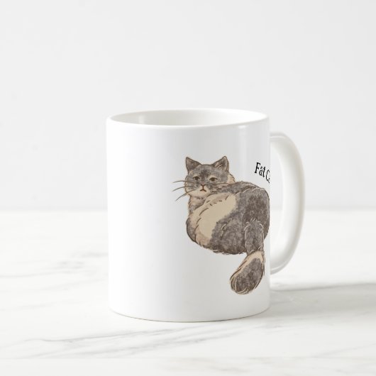 Fettkatze Kaffeetasse (VorderseiteRechts)
