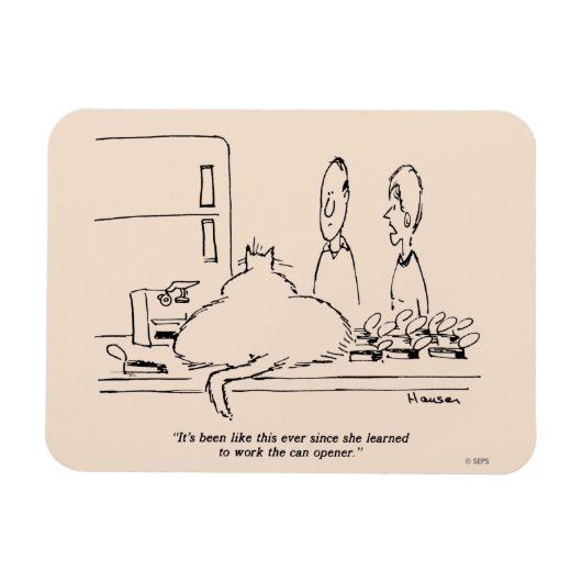 Fettkatze Magnet (Horizontal)