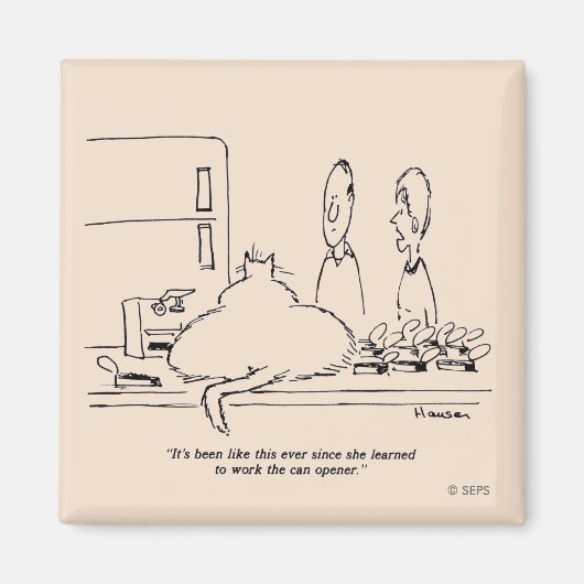 Fettkatze Magnet (Vorne)