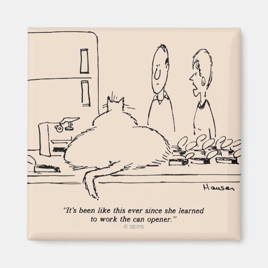 Fettkatze Magnet (Vorne)