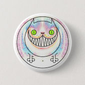 Fettkatze mit Cheshire Cat Grin Button (Vorderseite)