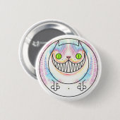Fettkatze mit Cheshire Cat Grin Button (Vorne & Hinten)