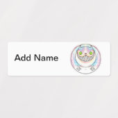Fettkatze mit Cheshire Cat Grin Labels Etiketten (Design 1)