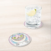 Fettkatze mit Cheshire Cat Grin Paper Untersetzer (Vor Ort)