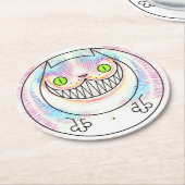 Fettkatze mit Cheshire Cat Grin Paper Untersetzer (Angewinkelt)