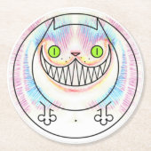 Fettkatze mit Cheshire Cat Grin Paper Untersetzer (Vorderseite)