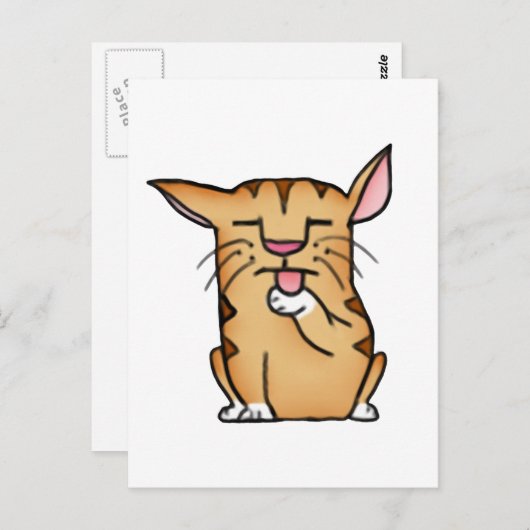 Fettkatze Postkarte (Vorne/Hinten)