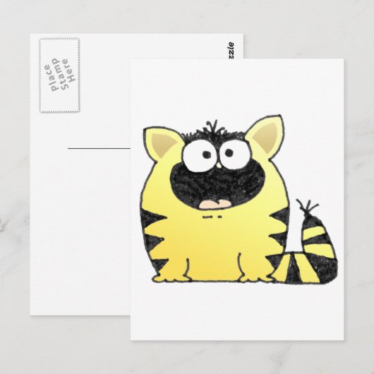 Fettkatze Postkarte (Vorne/Hinten)
