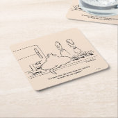 Fettkatze Rechteckiger Pappuntersetzer (angewinkelt)