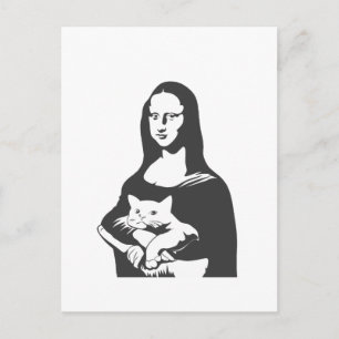 Fettkatze von da vinci - Wählen Sie die Hintergrun Postkarte