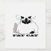 Fettkatze Weinetikett (Einzelnes Label)