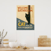 Fettkatze Willkommen Badezimmer Cc Poster (Küche)