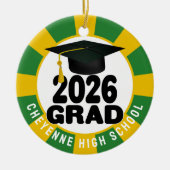 Fettklasse des Abschlusses 2026 Foto Keramik Ornament (Vorne)