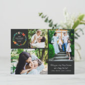 Fettleber und Kiefernkranz 3 Fotomaterial Feiertagskarte (Stehend Vorderseite)