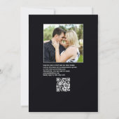 Fettlebiges florales Fiesta Wedding Foto & QR Code Einladung (Rückseite)