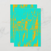 Fettleere Blankenkarte des Edgy Neon Halftone Einladung (Vorne/Hinten)