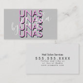 Fettlehnen Eyelashes Salon Nails Unas Pink Visitenkarte (Vorne/Hinten)