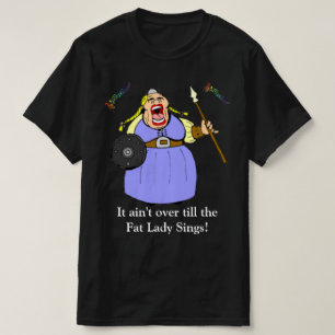 Fettleibige Dame singt T-Shirt