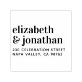 Fettleibige Typografie bei Hochzeiten - Rücksendea Permastempel (Design)