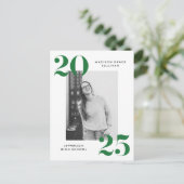 Fettleibiges Foto 2025 - Graduationspartei für Grü Einladungspostkarte (Stehend Vorderseite)