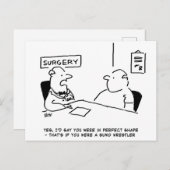 Fettleibigkeit bei der Postkarte des Arztes (Vorne/Hinten)