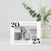 Fettleibigkeit der Black Foto Graduation Party 202 Einladungspostkarte (Stehend Vorderseite)