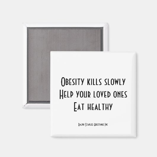 Fettleibigkeit Magnet (Vorderseite/Rückseite)