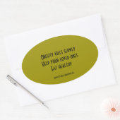 Fettleibigkeit Ovaler Aufkleber (Umschlag)