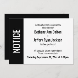 Fettleibigkeit, vertagte Hochzeitsankündigung Einladung