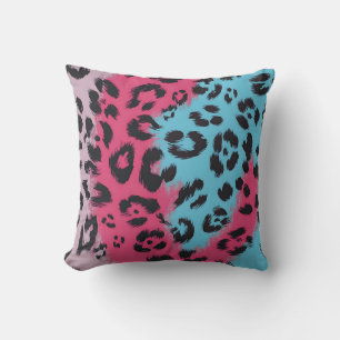 Fettleopard-Druck in Farbdesign Kissen