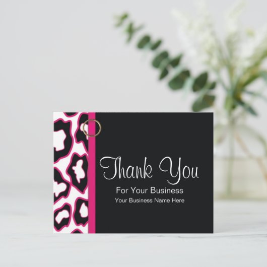Fettleopard Print: Vorlage für Visitenkarten Postkarte (Stehend Vorderseite)