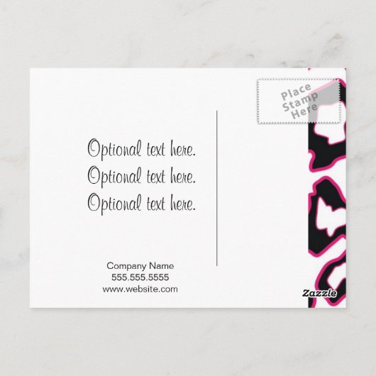 Fettleopard Print: Vorlage für Visitenkarten Postkarte (Rückseite)