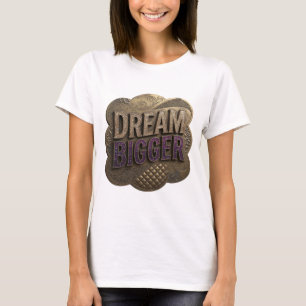 Fettlila DREAM BIGGER Slogan-Shirt T-Shirt
