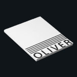 Fettliniger Personalisierter Name Notizblock<br><div class="desc">Anpassen mit beliebigen Schriftart in Farbe und Stil. Verschieben oder verkleinern Sie sich nach Wunsch,  um Ihren Namen Anzug.</div>