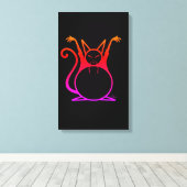 Fettmasterkatze Leinwanddruck (Insitu (Holzboden))