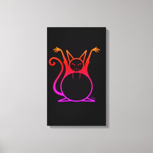 Fettmasterkatze Leinwanddruck (Vorderseite)