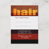 Fettmoderne Typografie-Friseursalons Terminkarte (Rückseite)