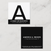 Fettmonogramm Quadratische Visitenkarte (Vorne/Hinten)