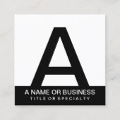 Fettmonogramm Quadratische Visitenkarte (Vorderseite)