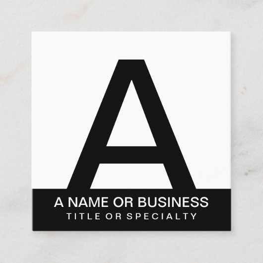 Fettmonogramm Quadratische Visitenkarte (Vorderseite)