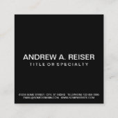 Fettmonogramm Quadratische Visitenkarte (Rückseite)