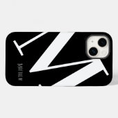 Fettmonogramm Schwarz-weiß Case-Mate iPhone Hülle (Rückseite (Horizontal))